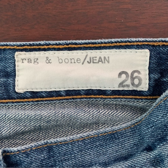 Rag & Bone "Marilyn" High-Rise Boyfriend Selvedge Jeans, Size 26 - Picture 12 of 14